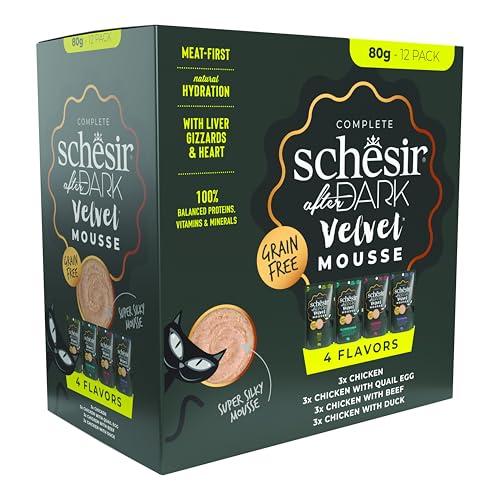 Schesir After Dark Variety Pack Mousse - Irresistibile Cibo Umido Completo per Gatti