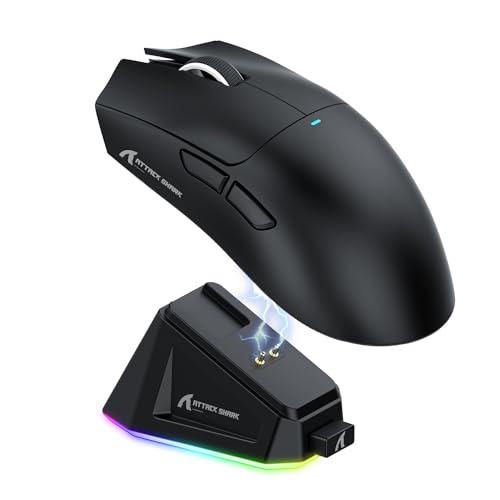Attack Shark X11 Mouse Gaming Wireless Ultraleggero con Dock di Ricarica Magnetica