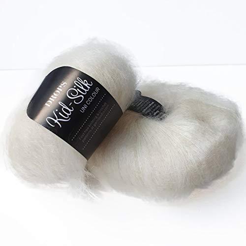 Filato Drops Kid-Silk, Bianco Sporco