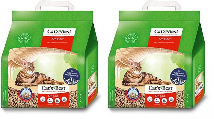 Cat's Best Original Lettiera Agglomerante Biodegradabile per Gatti - Confezione Doppia