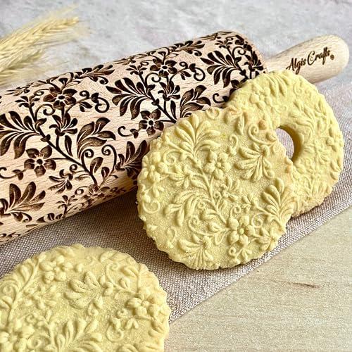 Mattarello Decorativo Corona di Fiori di Algis Crafts