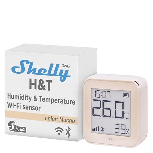 Shelly H&T Gen3 Moka - Sensore Smart Wi-Fi di Temperatura e Umidità