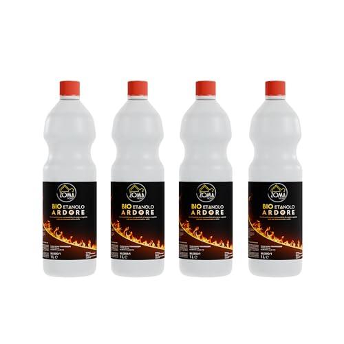 ZOMAHOME Bioetanolo Liquido per Stufa e Camino - 4 Litri