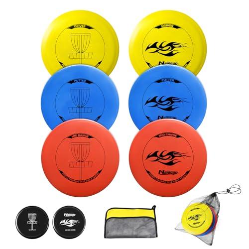 Naissgo Set 6 Dischi da Disc Golf Professionali per Adulti e Bambini