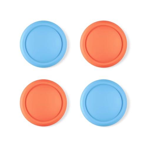 PlayVital Copri Levette Analogiche per Nintendo Switch 2, Gommini Silicone Thumb Grip Joystick Caps - 2 Paia, Blu & Arancione