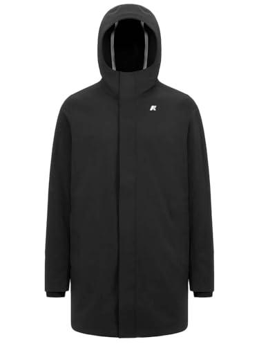 K-Way Giubbotto Lungo Uomo MARLYN BONDED Nero-Blu Scuro
