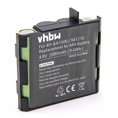 vhbw NiMH batteria 2000mAh (4.8V) compatibile con elettrostimolatore Compex