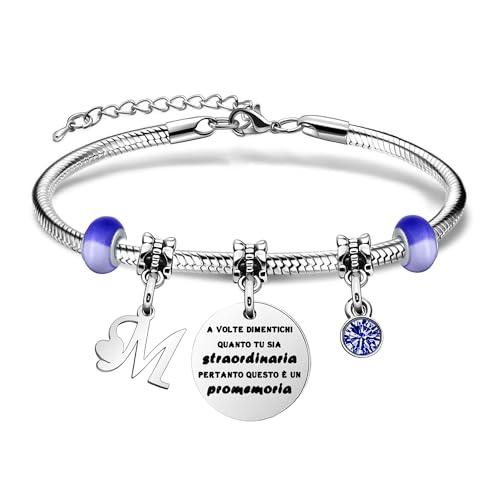 SAMORION A Volte Dimentichi Di Essere Fantastico Braccialetti Regalo Ispiratore Nome Lettera Iniziale Braccialetti Per La Laurea Di Compleanno Della Ragazza Delle Donne braccialetti Anniversario