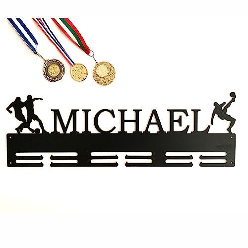 Porta Medaglie Personalizzato per Calcio con Nome