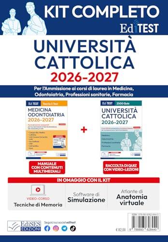 Kit completo EdiTEST Università Cattolica: Medicina, Odontoiatria, Professioni Sanitarie