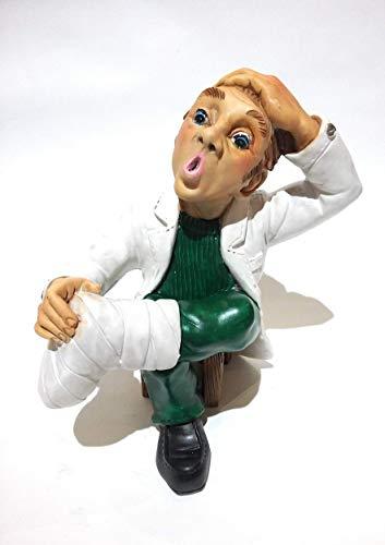 Caricatura L'Ortopedico in Resina e Alabastro Dipinta a Mano