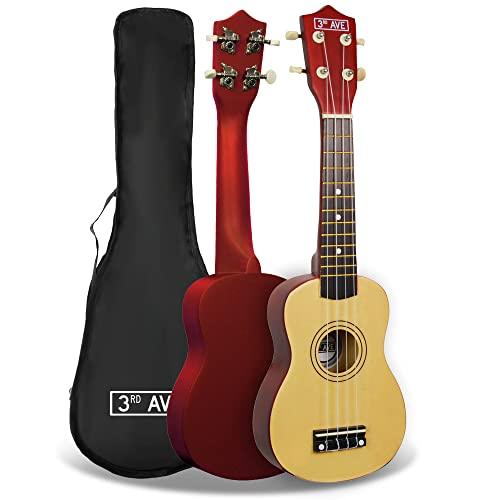 Ukulele Soprano 3rd Avenue Naturale con Custodia