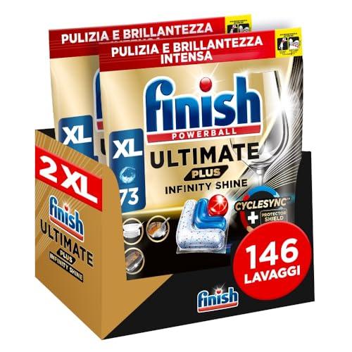 Finish Ultimate PLUS Infinity Shine Pastiglie Lavastoviglie, 146 Capsule