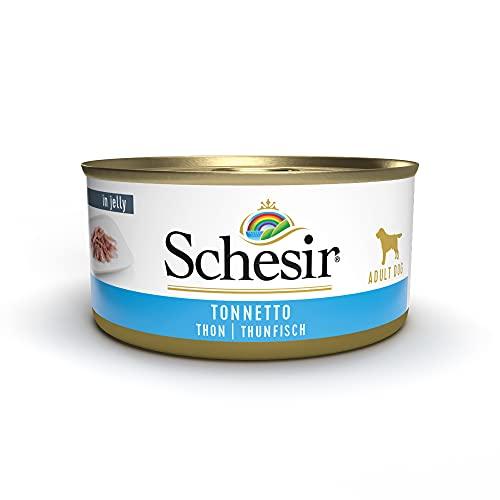 Schesir Tonnetto in Gelatina per Cani Adulti - 18 Lattine da 150g (2,7kg Totali)