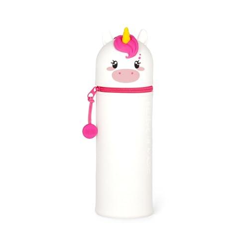 Legami - Kawaii Astuccio Scuola 2 in 1 in Morbido Silicone, Portapenne da Tavolo, Chiusura con Cerniera, Penne Pastelli Pennarelli, H 18.5 cm