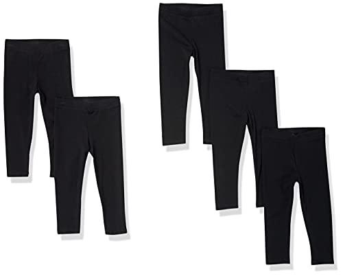 Amazon Essentials Leggings Bambine e Ragazze, Pacco da 5, Nero, 5 Anni