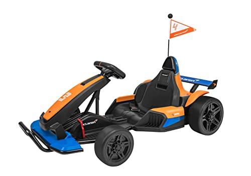 e-Spidko Auto elettrica per Bambini dai 6 Anni in su con Funzionamento a Batteria, Colore Arancione