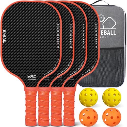 BAGAIL Set di racchette da pickleball Arancione