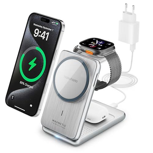 Tigratigro Caricatore Wireless Magnetico 3 in 1 con MagSafe