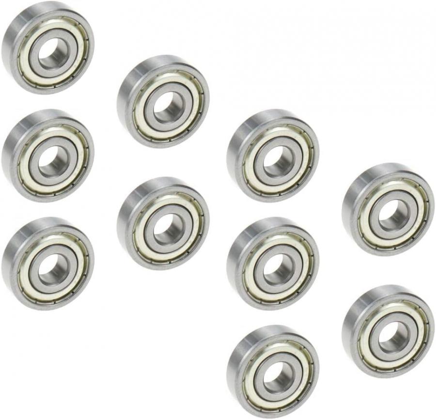 TUZUK 10 Pezzi Cuscinetti a Sfera Stagni 6202-ZZ, 15x35x11 mm, Prelubrificati, Acciaio al Cromo, Doppia Tenuta in Gomma, Cuscinetti a Sfera Scanalati 6202ZZ