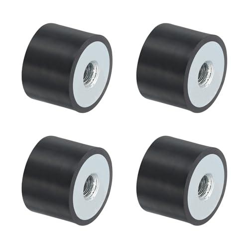 QUARKZMAN 4 Pezzi 20 x 15mm M6 Ammortizzatori in Gomma Supporti Filettatura Femmina, Supporti Isolanti Antivibrazione Sostituisce Cuscinetti Antivibranti Blocco Base Piatto Silenzioso