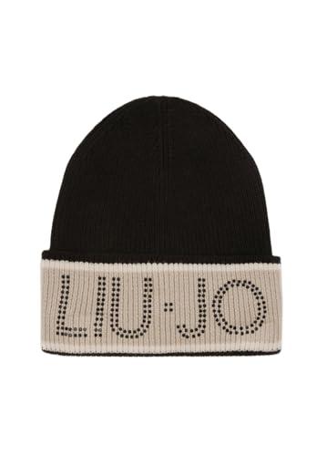 Liu Jo Berretto Beanie Logo Strass Nero