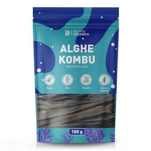 Detox Organica-Alga Kombu 100 g-Essiccate Naturalmente-Per Dashi, Zuppe e Legumi-Vegan-Prive di Glutine-Fonte di Minerali, Vitamine e Antiossidanti