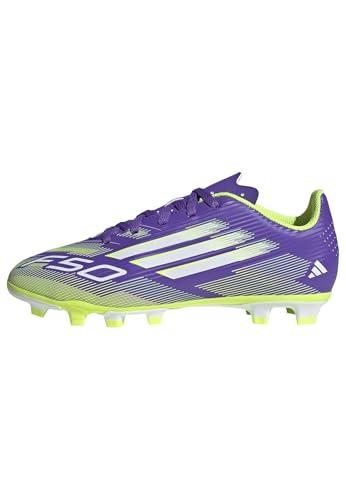 adidas Unisex - Bambini F50 Club Firm Ground/Multi Ground Football Boots Kids, Purple Rush/Cloud White/Lucid Lemon, 33 EU