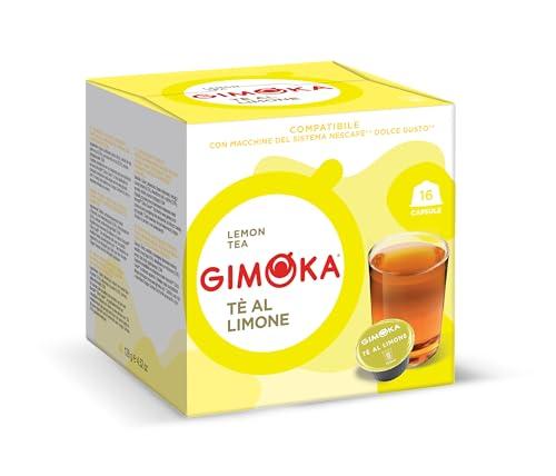 Gimoka - Tè al Limone - 48 Capsule Compatibili con Macchinetta Caffè Nescafé® Dolce Gusto® - 3 Confezioni da 16 Capsule - Made in Italy