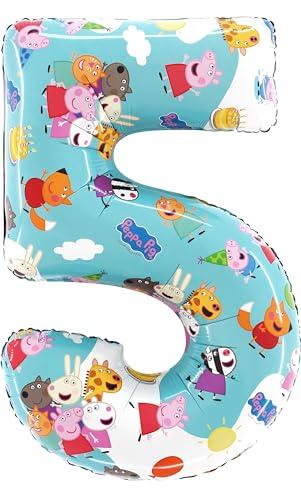 Palloncino in alluminio Peppa Pig con numero