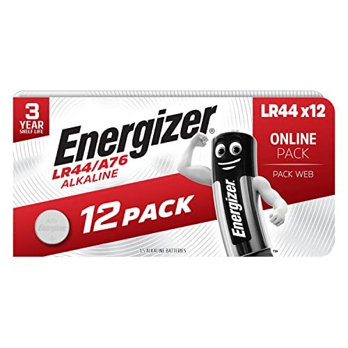 Energizer LR44 Batterie Alcaline a Bottone, Confezione da 12 (Esclusiva Amazon)