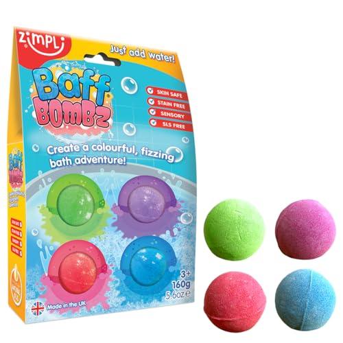 ZIMPLI - Bombe da Bagno per Bambini, Set Regalo Fizzers Idratante & Biologico