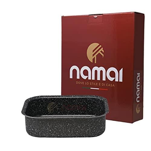 NAMAI Teglia Forno Rettangolare Antiaderente Effetto Pietra 18x25cm