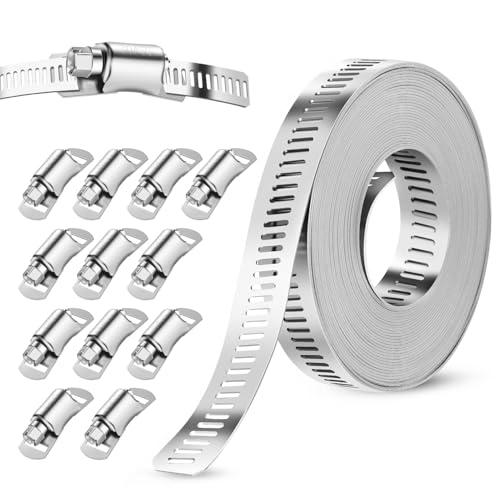 GlasFlength 5M Fascette Stringitubo in Acciaio Inox 304 con Morsetti