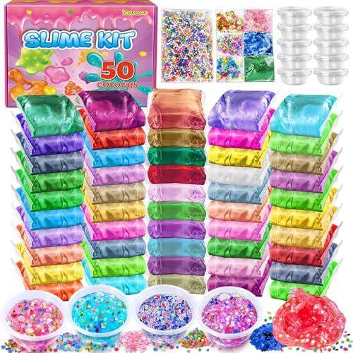 Kit Slime 50 Colori per Bambini: Divertimento Creativo e Luminoso