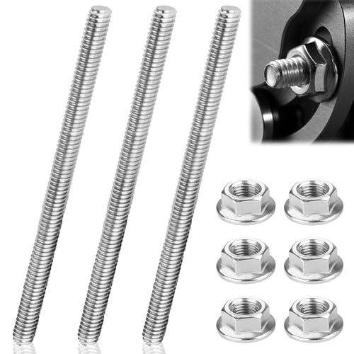 Barra Filettata M12 x 300mm in Acciaio Inox 304 con Dadi Flangiati (Set da 3)