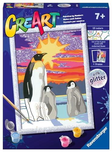 Ravensburger CreArt Serie D - Pinguini: Dipingi con i Numeri e Crea il Tuo Capolavoro