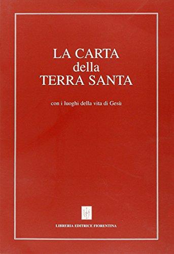 Carta della Terra Santa con i luoghi della vita di Gesù