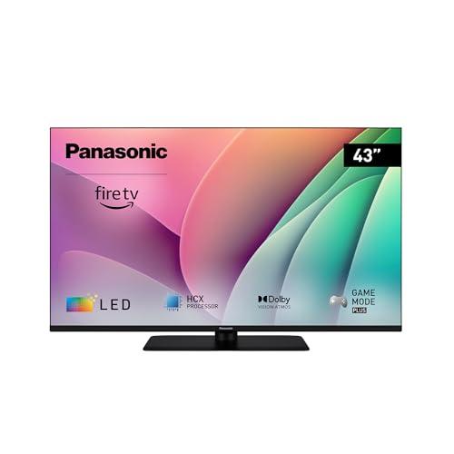 Panasonic TV-43W80AEZ, Serie W80 43 pollici Smart TV QLED 4K Ultra HD, 2024, Fire TV, Dolby Vision e Atmos, Modalità Game Plus, Controllo Vocale Alexa, Airplay, Nero