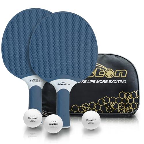 Senston Set di racchette da ping pong professionali con palline