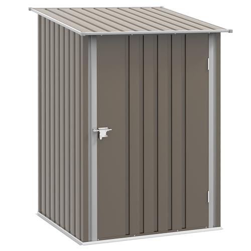 Outsunny Casetta da Giardino in Acciaio Zincato 0.92m² con Porta Battente