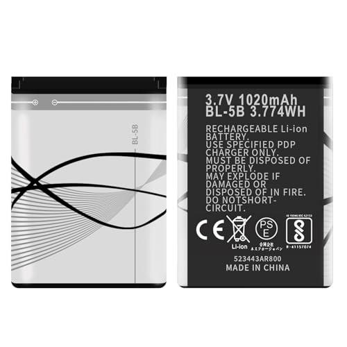 XHDATA BL-5B Batterie 3.7V 1020mAh per Radio (Confezione da 2)