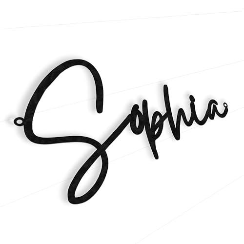 Parole in metallo da parete, Nomi personalizzati tagliati al laser, Segno della porta del nome, Cartello con scritta, Decorazione per la casa, Targa da muro personalizzata, Arte da parete in metallo