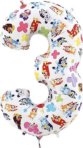 Toyland® Palloncino Foil Numerato Bluey & Bingo 26 Pollici - Decorazioni Feste Bambini
