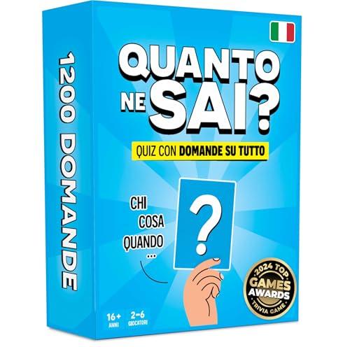 Quanto ne sai? - Versione Italiana - Giochi da Tavolo Adulti con 1200 Domande - Divertente Gioco di Trivia - Giochi di Società con Carte di Trivia - Giochi da Viaggio per Famiglia e Adolescenti