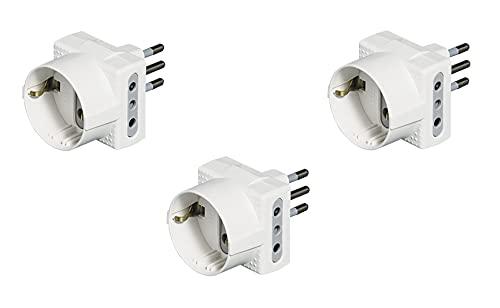 BTicino S3610DKIT Set Adattatori Tris Prese Multiple Antracite