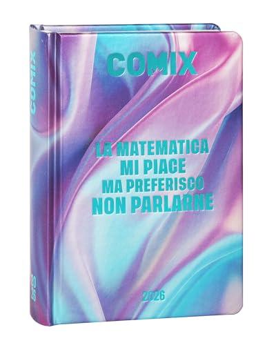 COMIX - Diario Mini Giornaliero 16 Mesi, Diario Scuola 2025-2026, Wave