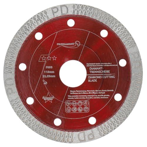 PRODIAMANT Disco Diamantato F993 - 115mm x 22,23mm per Taglio Preciso di Piastrelle e Gres Porcellanato