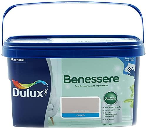 Dulux Benessere Pittura Colorata all'Acqua per Interni - Rosa Polvere, 2.5L