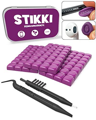STIKKI® Pasta per la pulizia di cellulari, smartphone, cuffie etc. - Kit di pulizia professionale con strumenti multifunzione inclusi